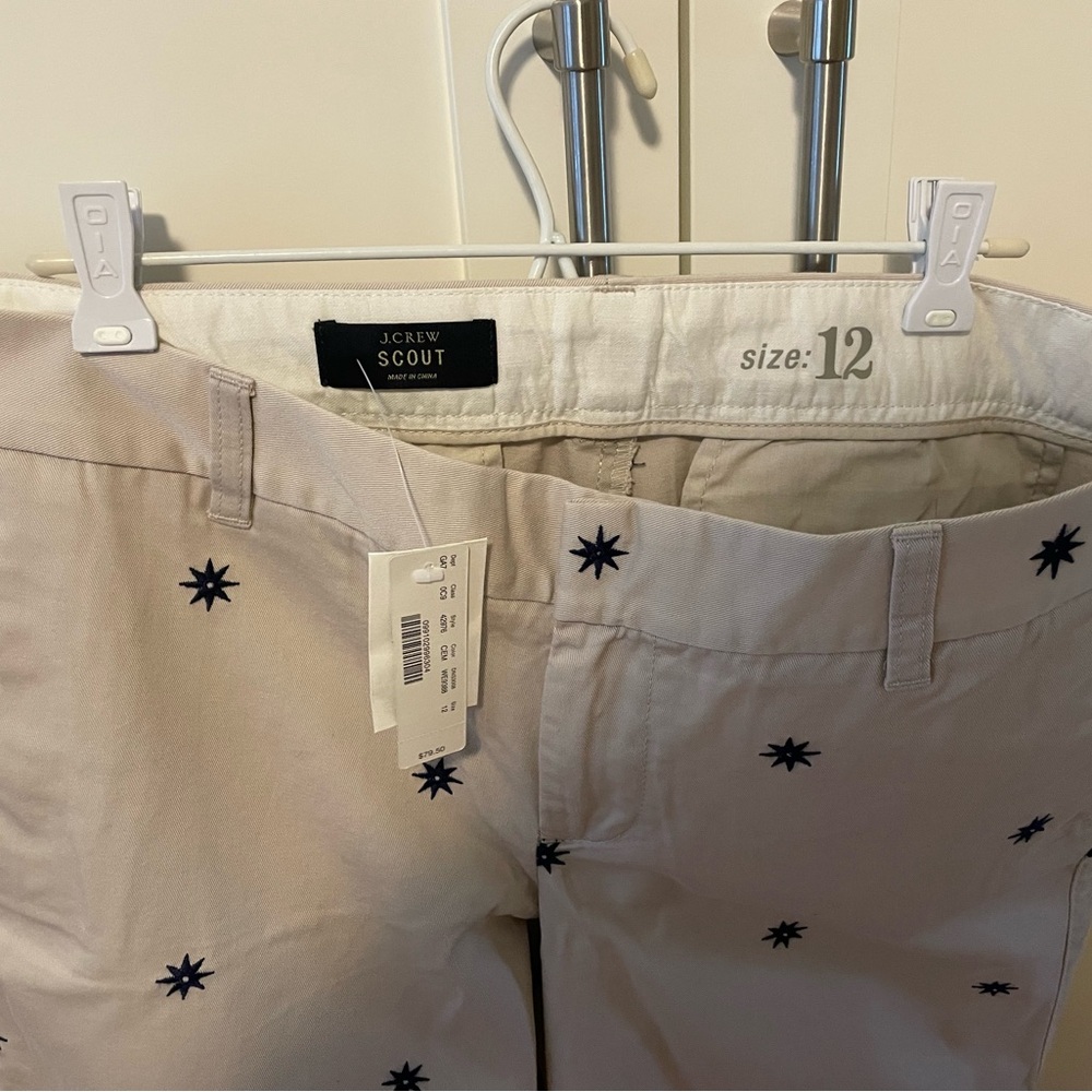 J.Crew Scout Chinos with Navy Embroidered Stars - Picture 2 of 6